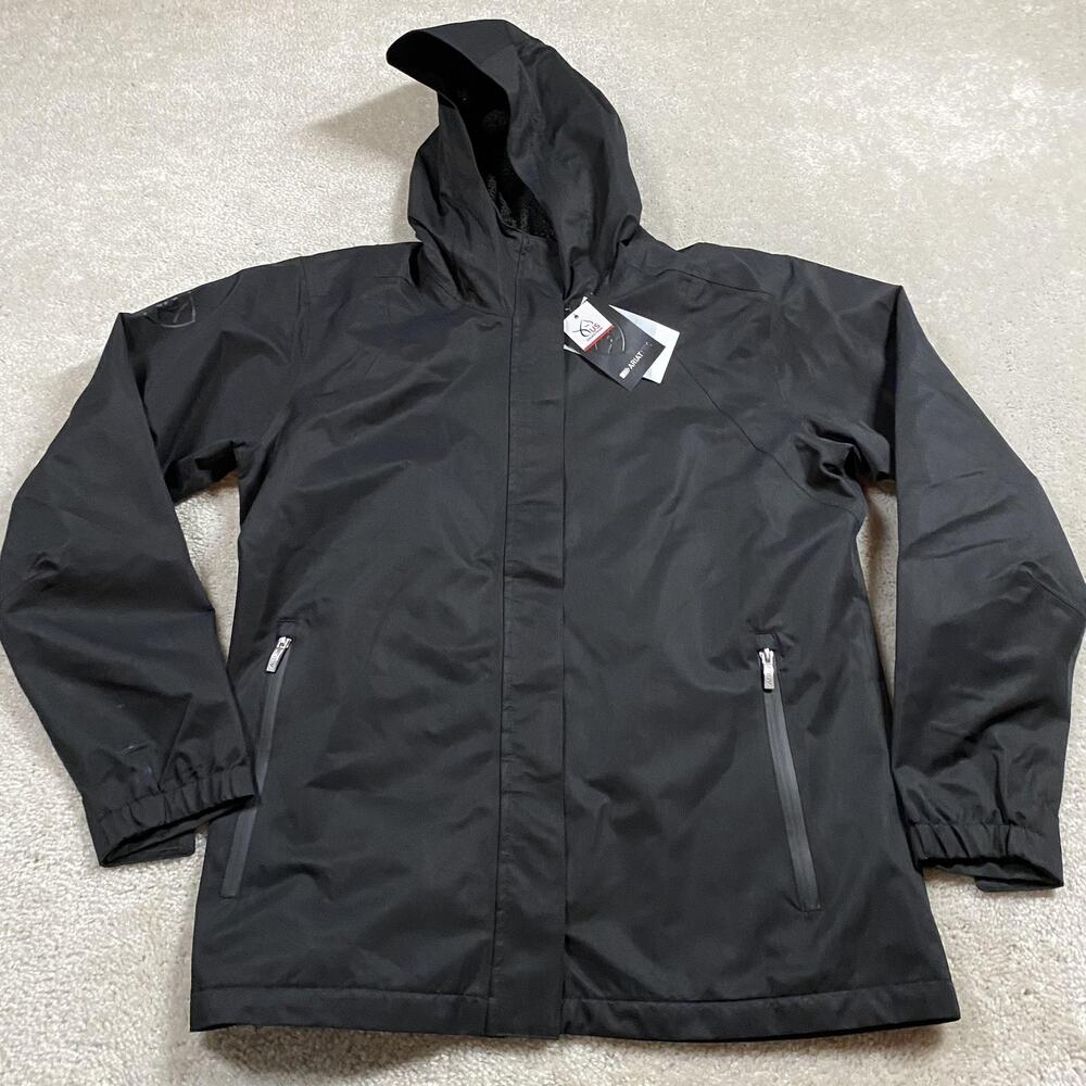Ariat Jacket Womens XL Black Spectator H2O Hooded Waterproof Raincoat Outdoor